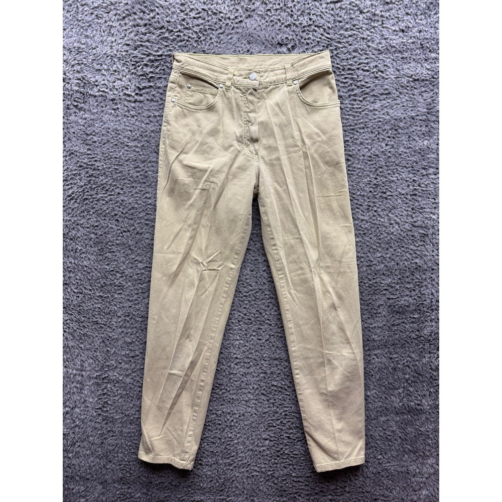 Piazza Sempione Cotton Twill Slim Fit Stretch Jeans Beige‎ Womens Size 31